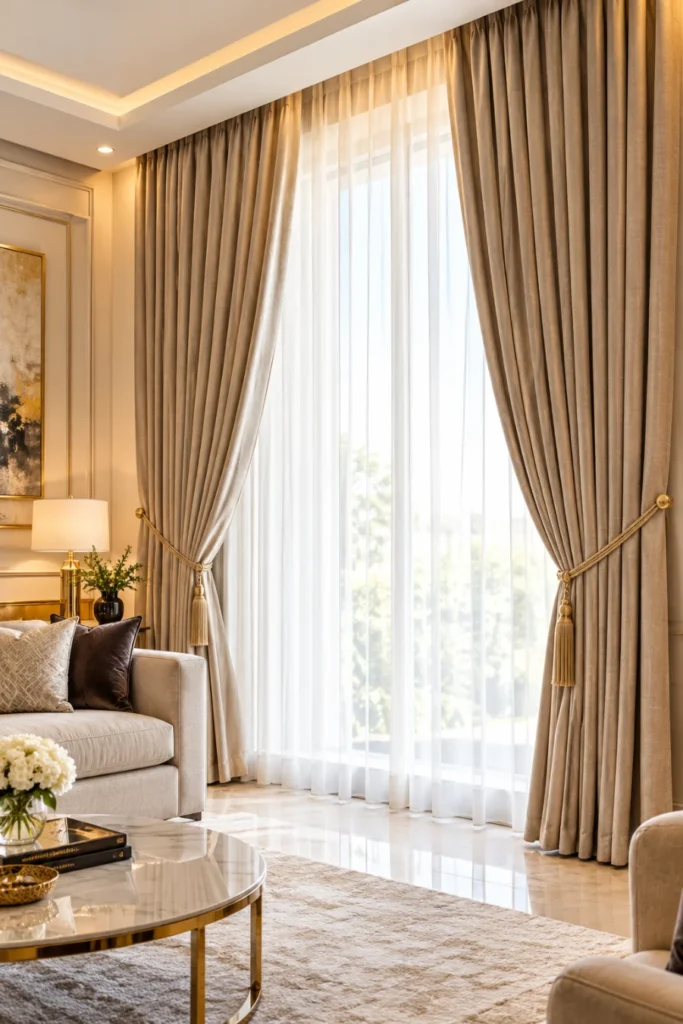 minimalist living room curtains