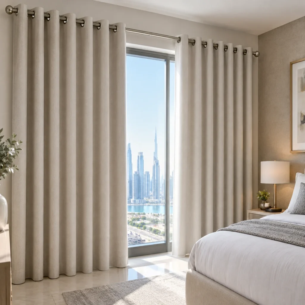 modern eyelet curtains Dubai