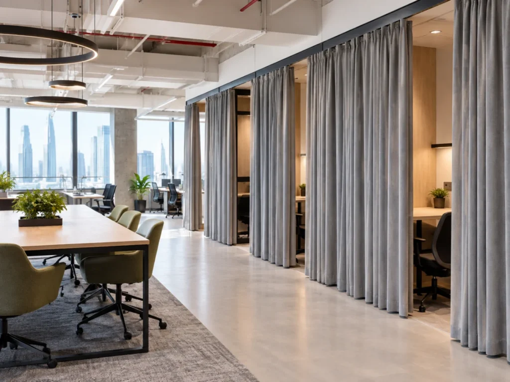 office curtains for Co-working Spaces Dubai
