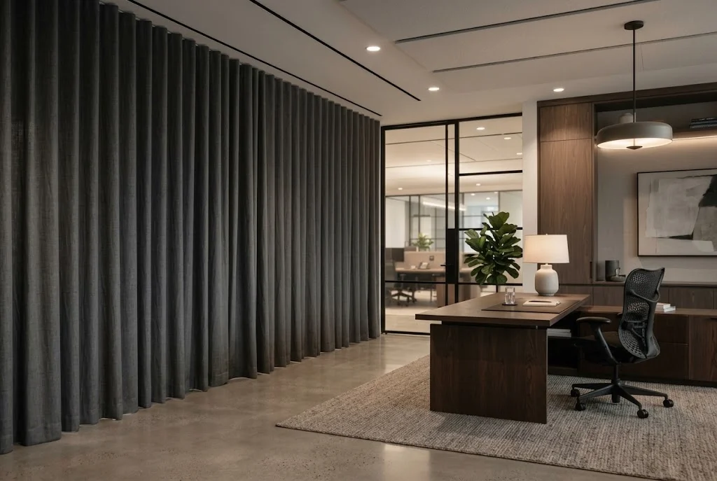 privacy curtains for office in Dubai