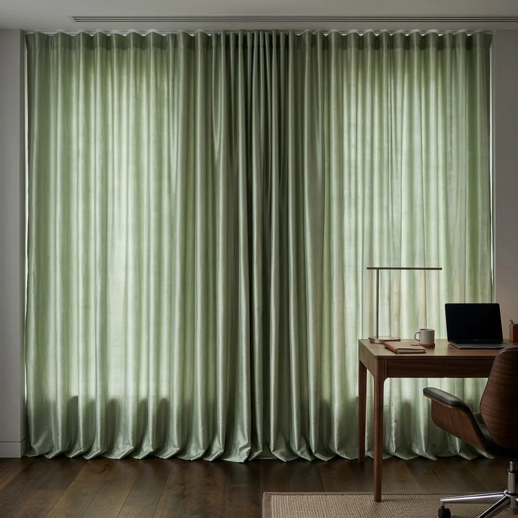 office silk curtains