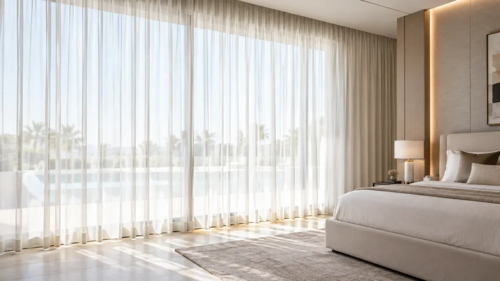 sheer curtains for bedroom
