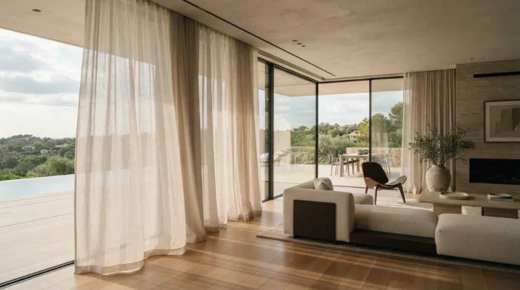sheer curtains for living room