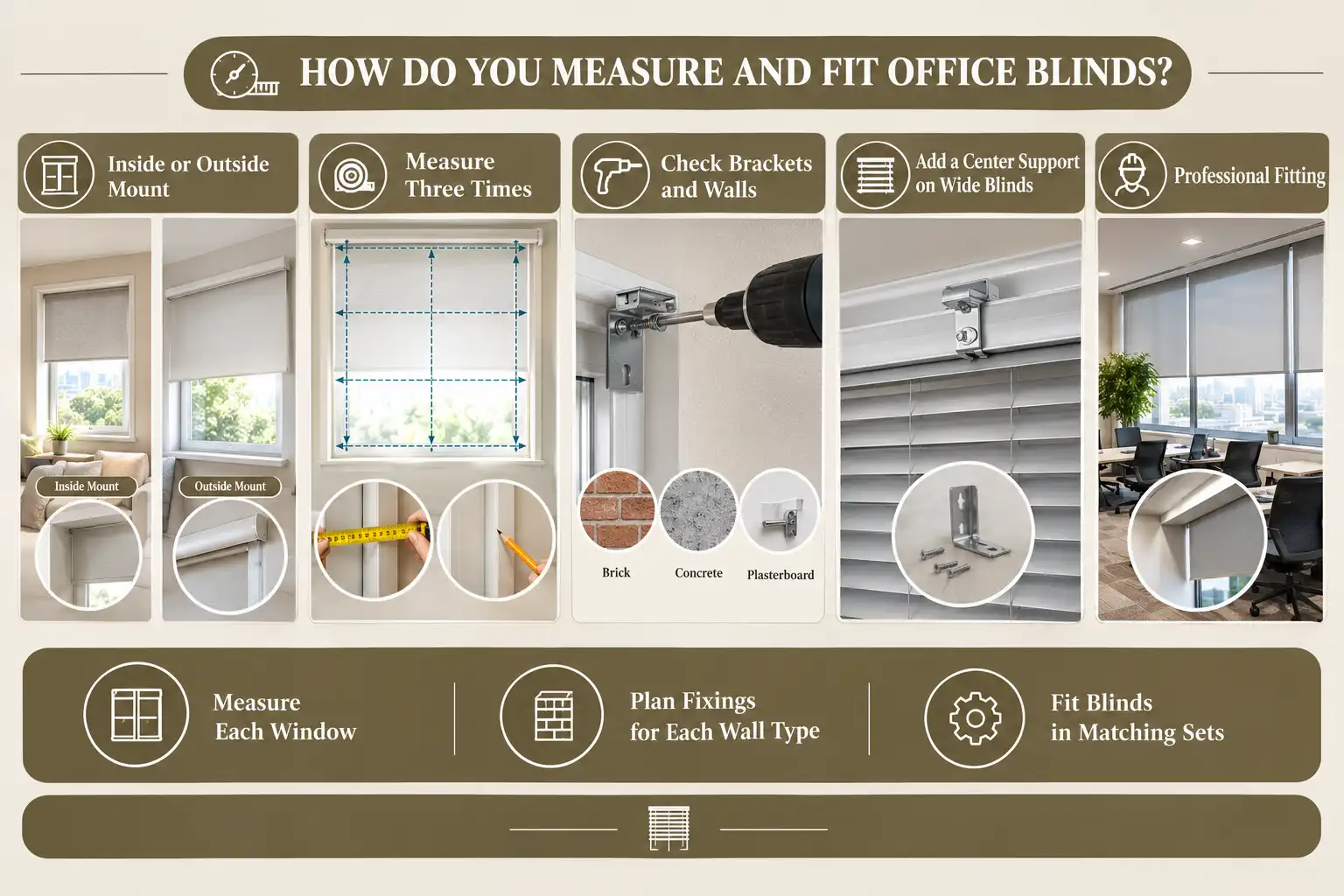HOW DO YOU MEASURE AND FIT OFFICE BLIND