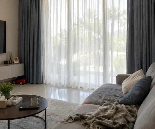 Blackout & Sheer Curtains Installation at Umm Suqeim 3, Dubai By Fixing Expert