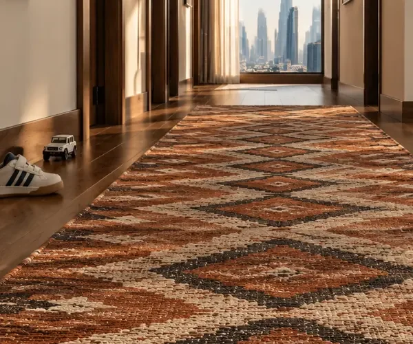 Carpet Runner Installation project at Yas Acres, Abu Dhabi by Fixing Expert team