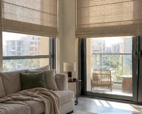 Roman Blinds Installation in Masakin Al Furjan, Dubai by Fixing Expert