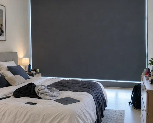 daylight view open roller blinds